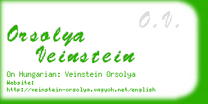 orsolya veinstein business card